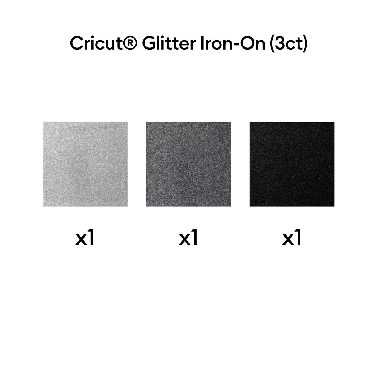 Cricut® Glitter Iron-On™ Vinyl, Tuxedo Sampler (3), 12 x12 — product image 9