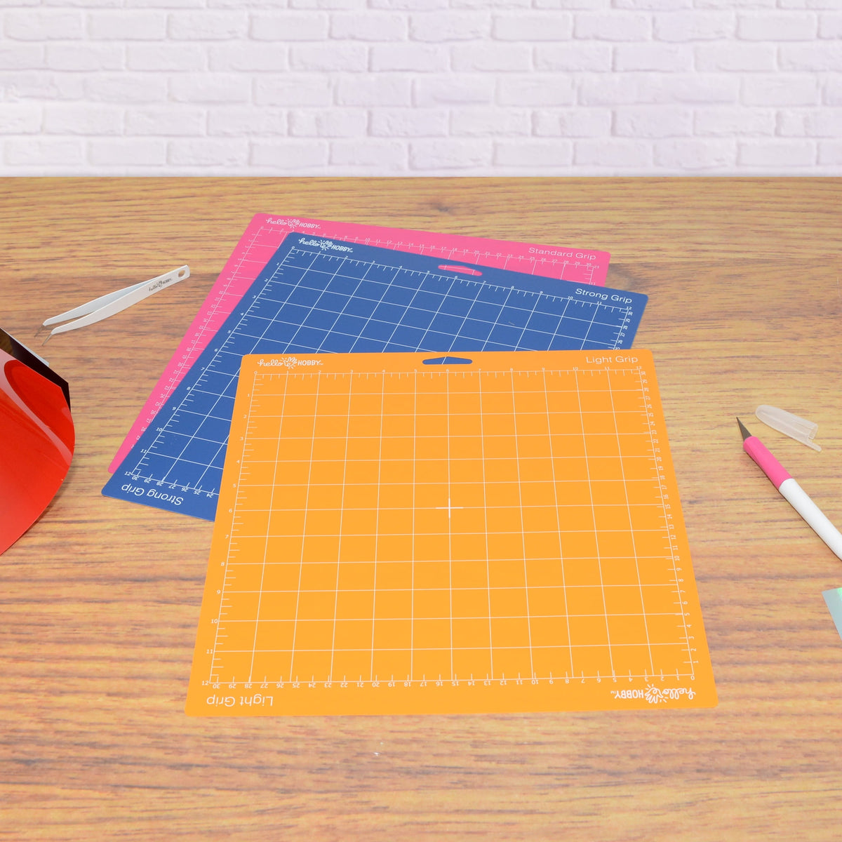 Hello Hobby 12" x 12" Adhesive Cutting Mats Set, Assorted Colors, 3 Pack — product image 20