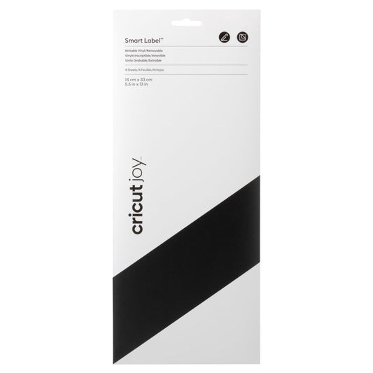 Cricut Joy Smart Label Writable Vinyl Removable Black, 5.5" x 13"
