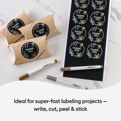 Cricut Joy Smart Label Writable Vinyl Removable Black, 5.5" x 13" — product image 6