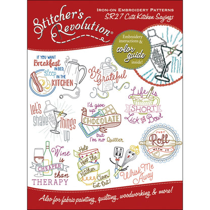 Stitcher's Revolution Cute Kitchen Sayings Iron-on Transfer Pattern for Embroidery — product image 2