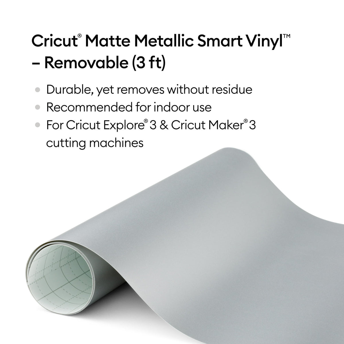Cricut Matte Metallic Smart Vinyl Removable (3 ft), 13" x 36" — product image 6