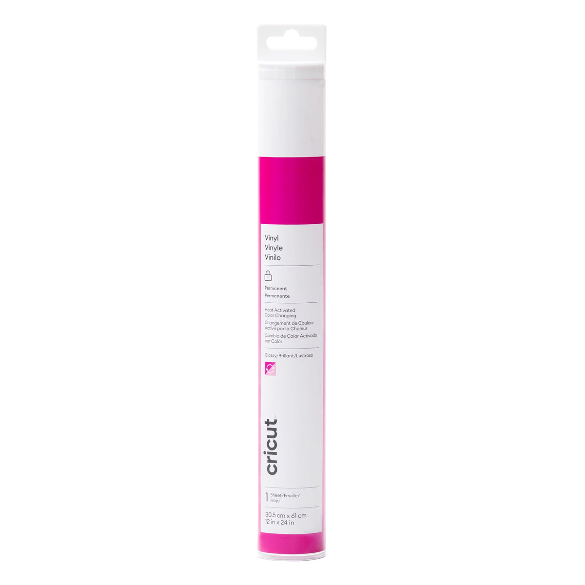 Cricut® Heat-Activated, Color-Changing Vinyl – Permanent Magenta - Light Pink