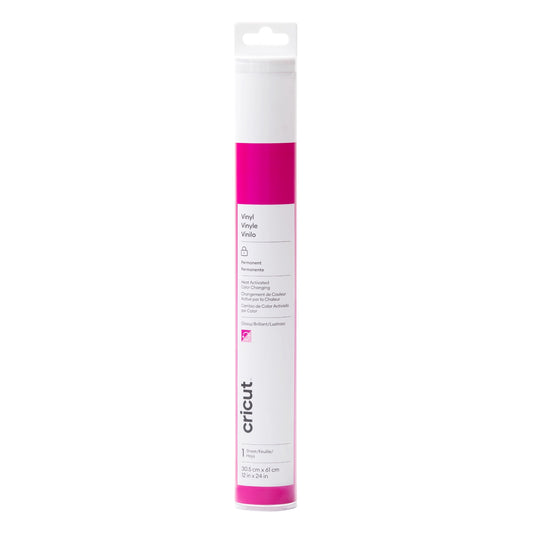 Cricut® Heat-Activated, Color-Changing Vinyl – Permanent Magenta - Light Pink