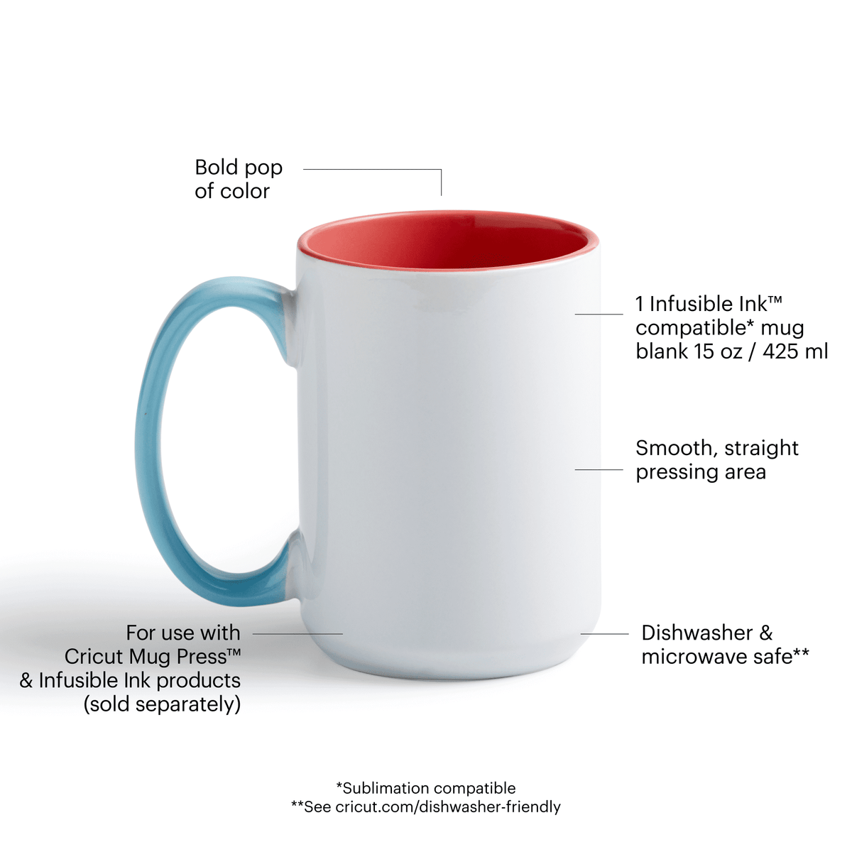 Cricut® Beveled Ceramic Mug Blank Reef- 15 oz/425 ml (1 ct), 15 oz — product image 4