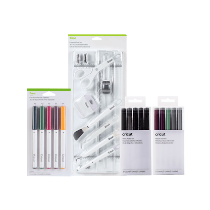 Cricut Essential Tools & Pens Bundle (3 Multi-colored pen sets)