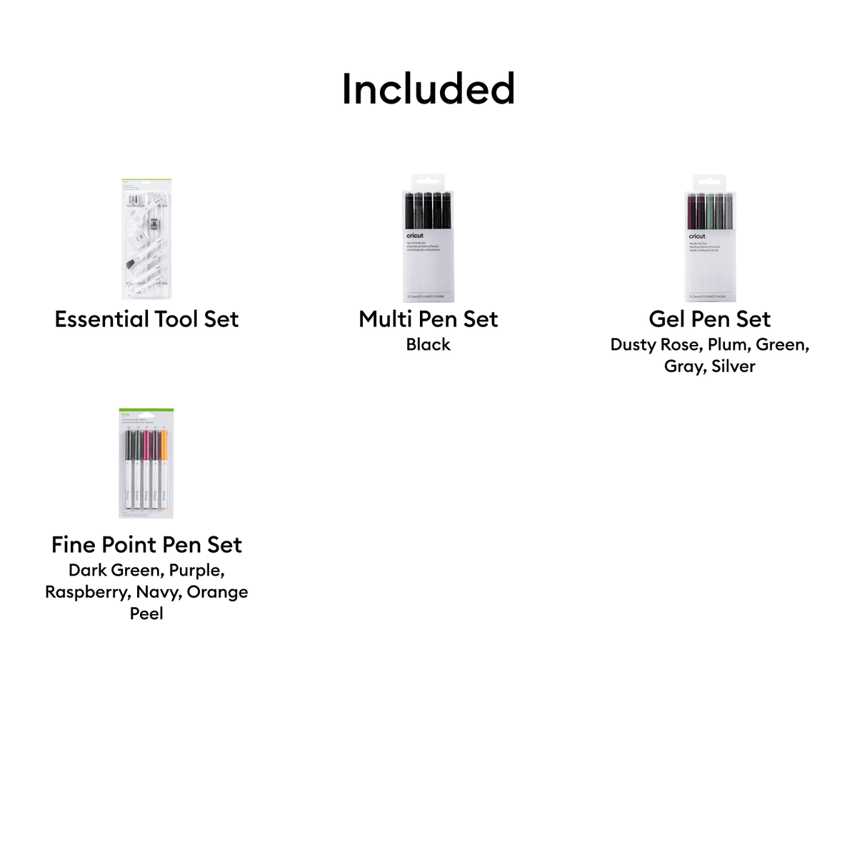 Cricut Essential Tools & Pens Bundle (3 Multi-colored pen sets) — product image 2