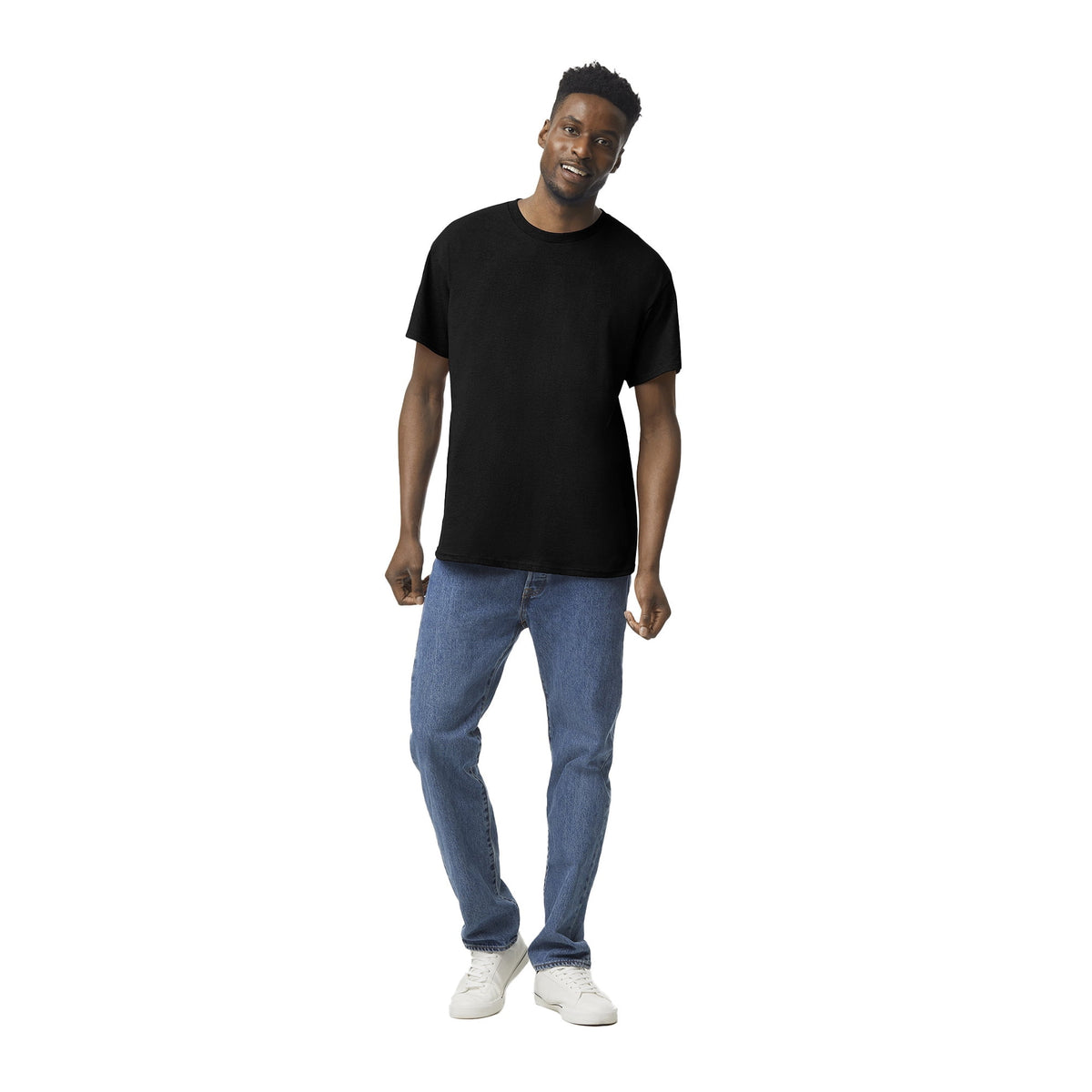 (2 pack) Gildan Adult Short Sleeve Crew T-Shirt – Black Size Large Soft Cotton Classic Fit Blank Tee for Tie Dye & DIY Crafts — product image 10