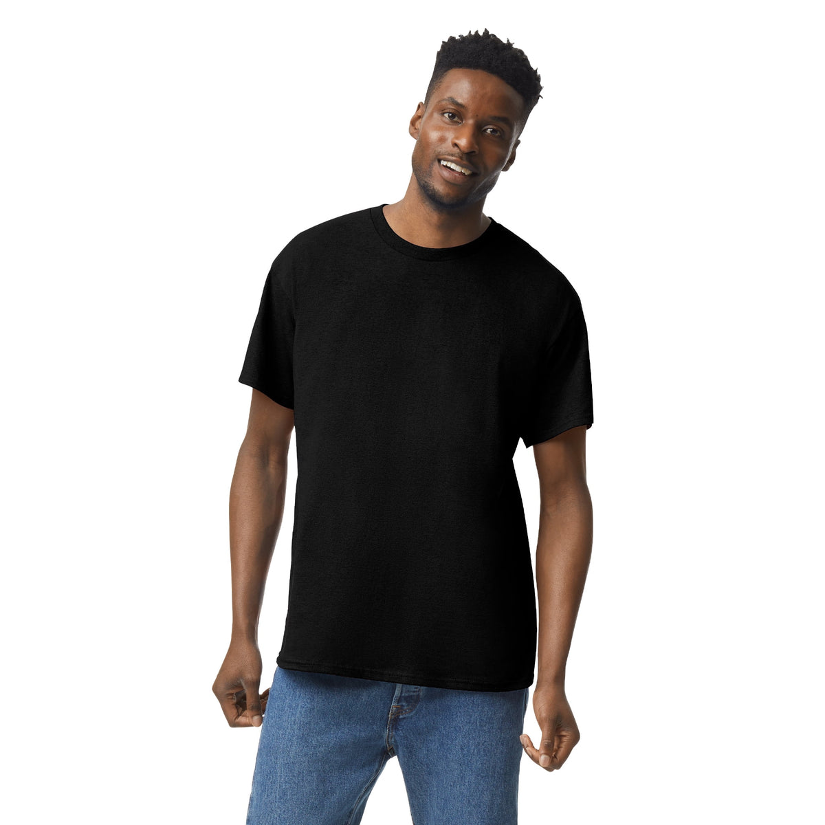 (2 pack) Gildan Adult Short Sleeve Crew T-Shirt – Black Size Large Soft Cotton Classic Fit Blank Tee for Tie Dye & DIY Crafts — product image 7