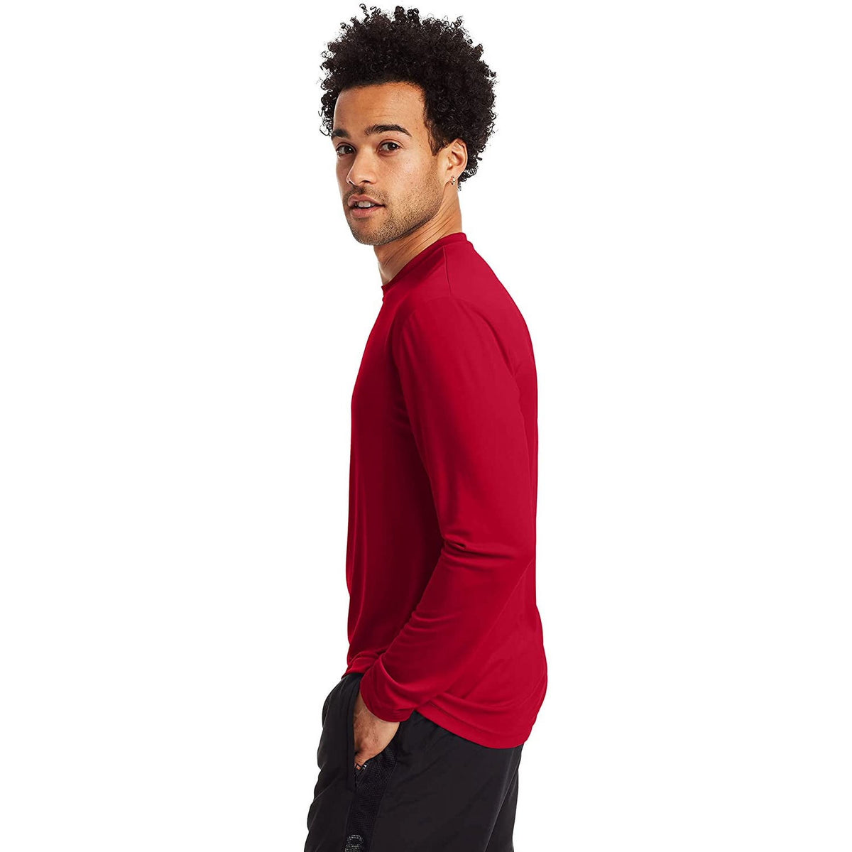 Hanes Men's Cooldri Long Sleeve Performance Tee Value Pack (2-pack) — product image 3