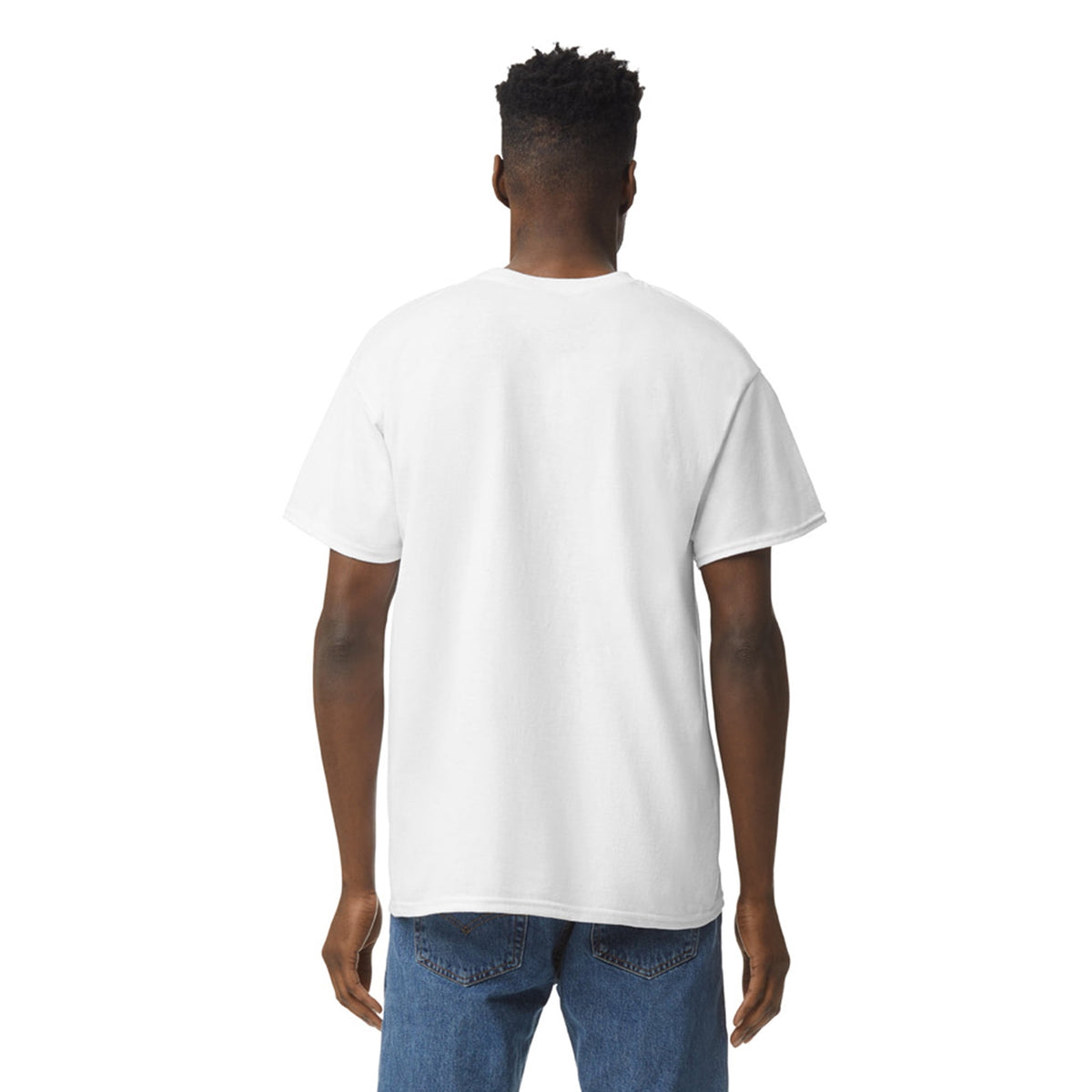 (2 pack) Gildan Adult Short Sleeve Crew T-Shirt – White Size Large Soft Cotton Classic Fit Blank Tee for Tie Dye & DIY Crafts — product image 3