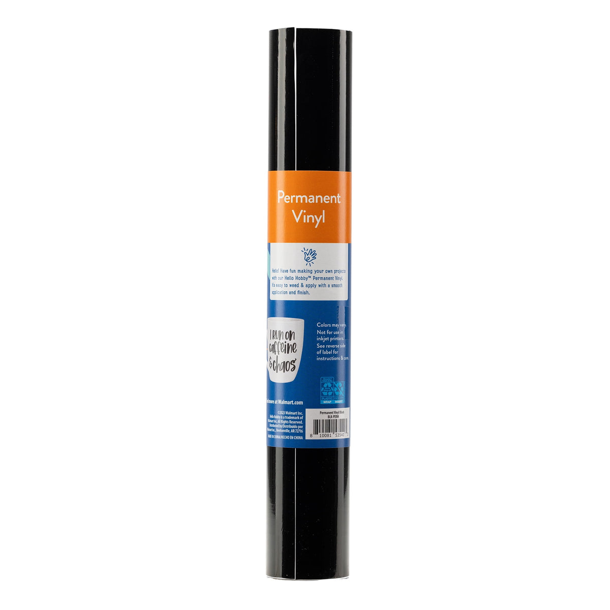 (2 pack) Hello Hobby 12" x 4' Black Permanent Craft Vinyl Roll — product image 3