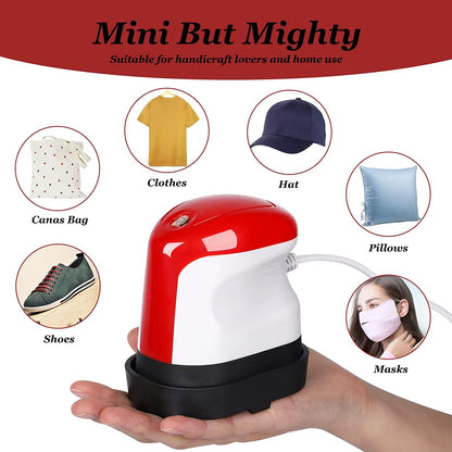 Oumilen Heat Press Mini, Portable Heat Press Machine, Portable Iron Press in Red — product image 3