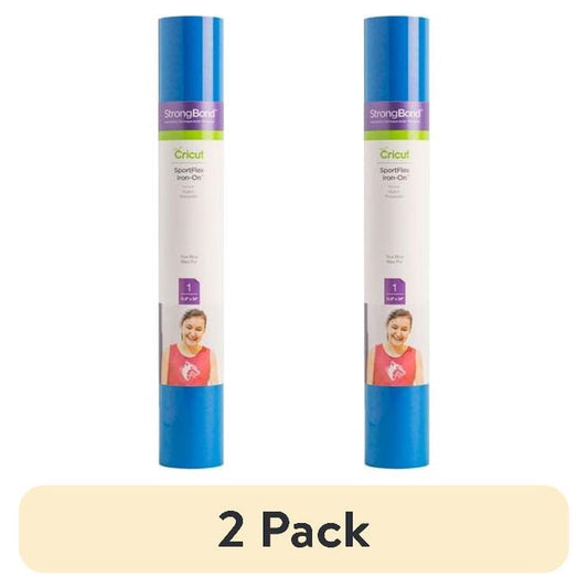 (2 pack) Cricut SportFlex Iron-On Vinyl, True Blue, 11.8" x 24"