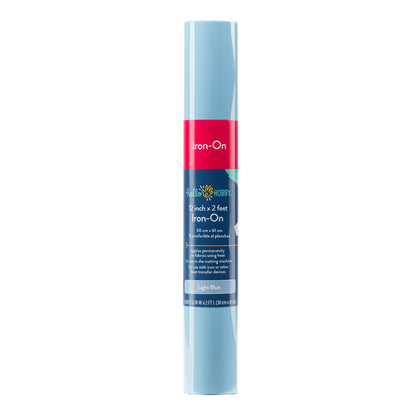 (3 pack) Hello Hobby 12" x 2' Light Blue Iron-On Craft Vinyl Roll — product image 2