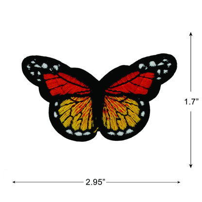(4 pack) Gwen Studios Embroidered Blue and Orange Butterfly Iron-on Patch Appliques, 3" x 1.7", 2PC — product image 6