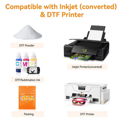 HTVRONT DTF Transfer Film for Sublimation-12 Sheets of A4 (8.3×11.7") for Inkjet Printers, Direct to Film Transfer Paper for Cotton T-shirts, Easy to Use, Vivid Colors — product image 5