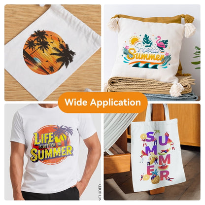 HTVRONT DTF Transfer Film for Sublimation-12 Sheets of A4 (8.3×11.7") for Inkjet Printers, Direct to Film Transfer Paper for Cotton T-shirts, Easy to Use, Vivid Colors — product image 7