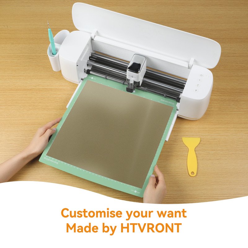 HTVRONT Permanent Vinyl Matte Metallic-12" x 3ft Adhesive Vinyl Roll for Cutting Machine, Signs, Scrapbooking, Craft, Die Cutters-Vegas Gold — product image 6