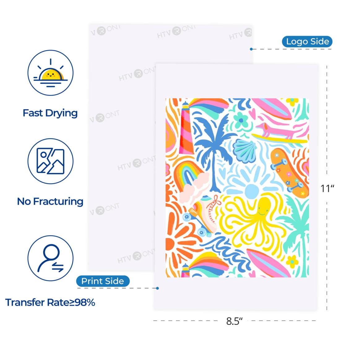 HTVRONT Sublimation Paper 8.5 x 11 inches - 35 Sheets Sublimation Paper Compatible with Ink Jet Printer — product image 2