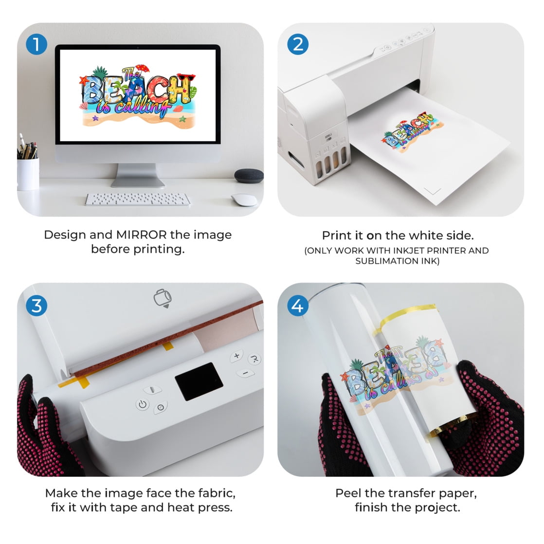 HTVRONT Sublimation Paper 8.5 x 11 inches - 35 Sheets Sublimation Paper Compatible with Ink Jet Printer — product image 4