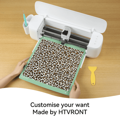 HTVRONT Heat Transfer Vinyl Rolls-12" x 4ft for Shirts, Iron on Vinyl for All Cutting Machine-Easy to Cut & Weed for Heat Transfer Design-Leopard — product image 6