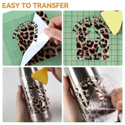 HTVRONT Permanent Vinyl Pattern-12" x 6ft Adhesive Vinyl Roll for Cutting Machine, Signs, Scrapbooking, Craft, Die Cutters-Leopard — product image 5