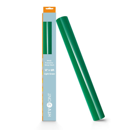 HTVRONT Heat Transfer Vinyl Roll-12" x 6ft for Shirts, Iron on Vinyl for All Cutting Machine - Easy to Cut & Weed for Heat Transfer Design-Light Green