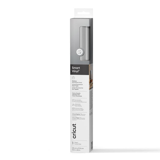 Cricut® Smart Vinyl™ Matte Metallic – Permanent (3 ft), SILVER