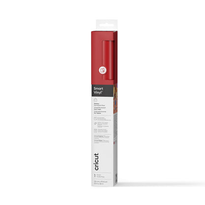 Cricut Smart Vinyl Matless Permanent Vinyl (3 ft), Red, 13 x36, Roll