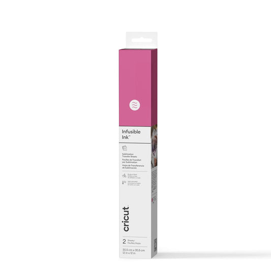 Cricut® Infusible Ink™ Sheets Solid (2), Party Pink, 12" x 12",Party Pink