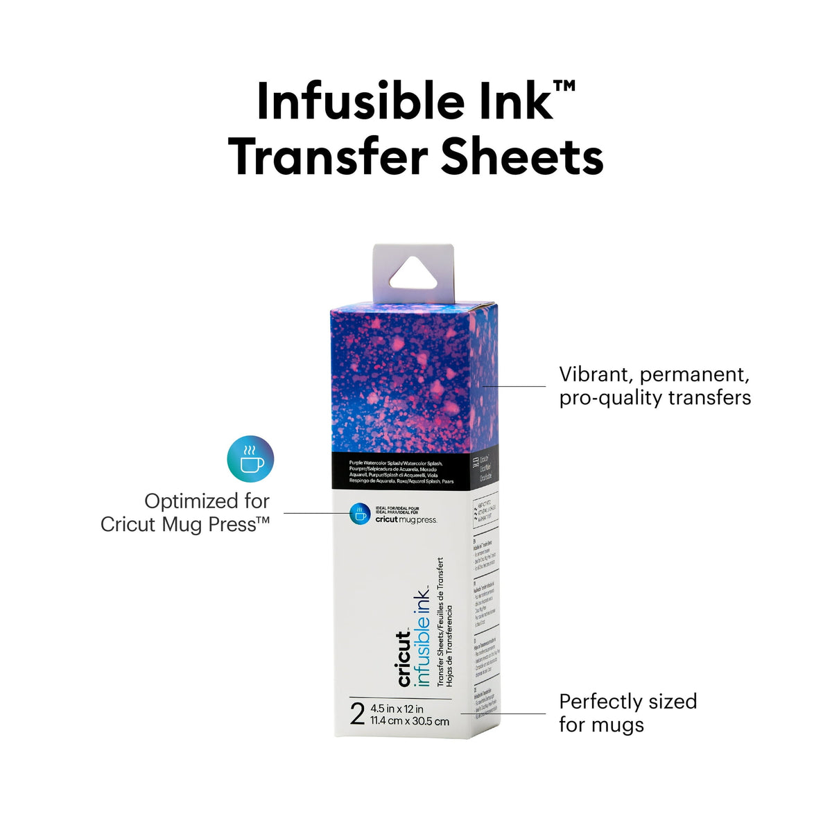 Infusible Ink™ Transfer Sheets Patterns (2 ct), 4.5" x 12",PURPLE WATERCOLOR SPLASH — product image 2
