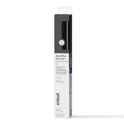 Cricut® Sportflex Iron-On™ Vinyl (2ft), 11.8" x 24", Black
