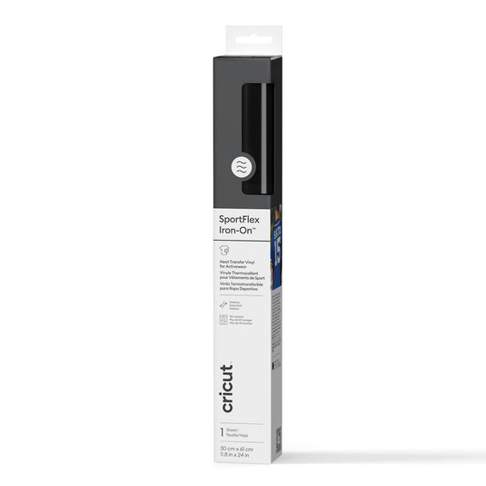 Cricut® Sportflex Iron-On™ Vinyl (2ft), 11.8" x 24", Black