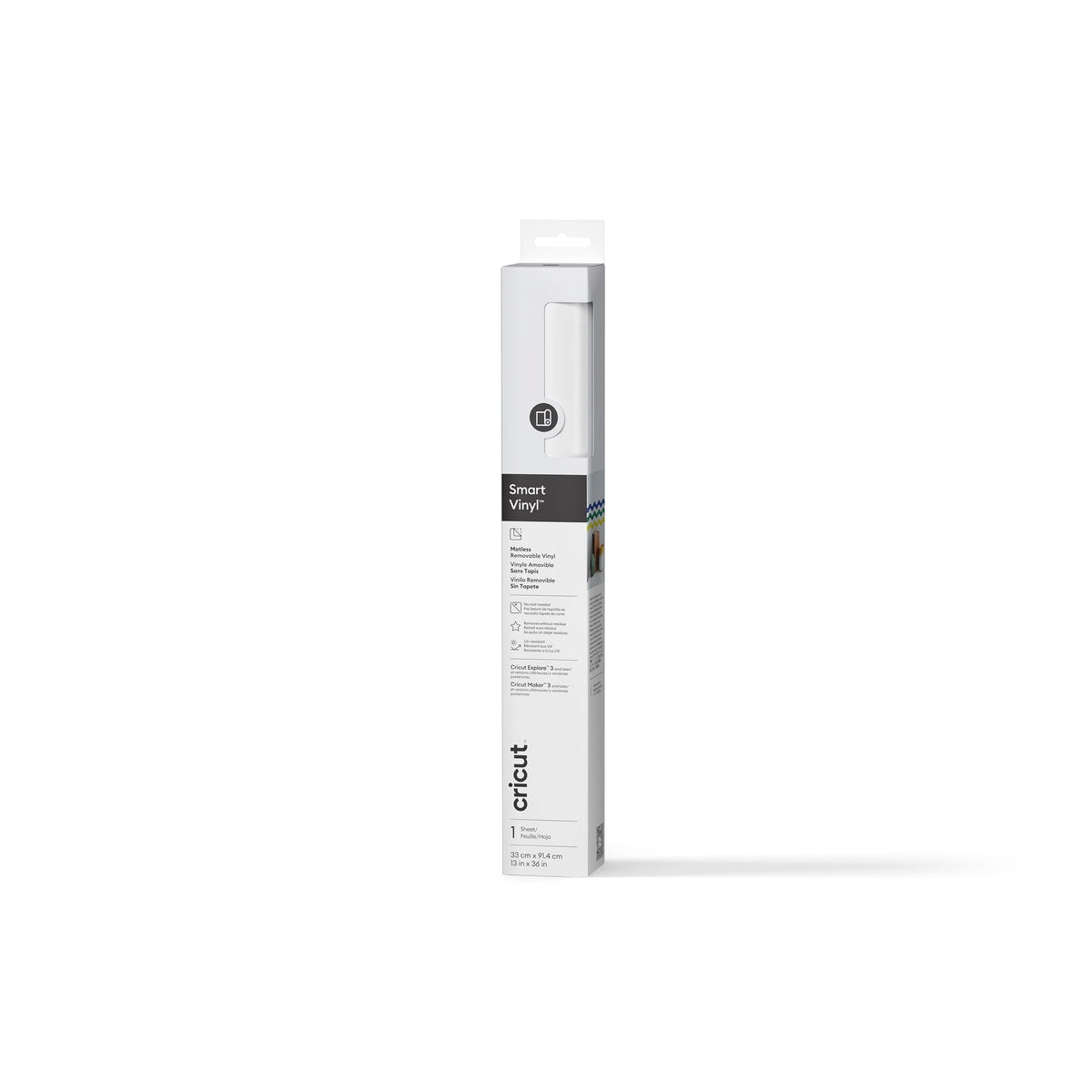 Cricut® Smart Vinyl™ Matless Removable Vinyl (3 ft), 13" x 36",White