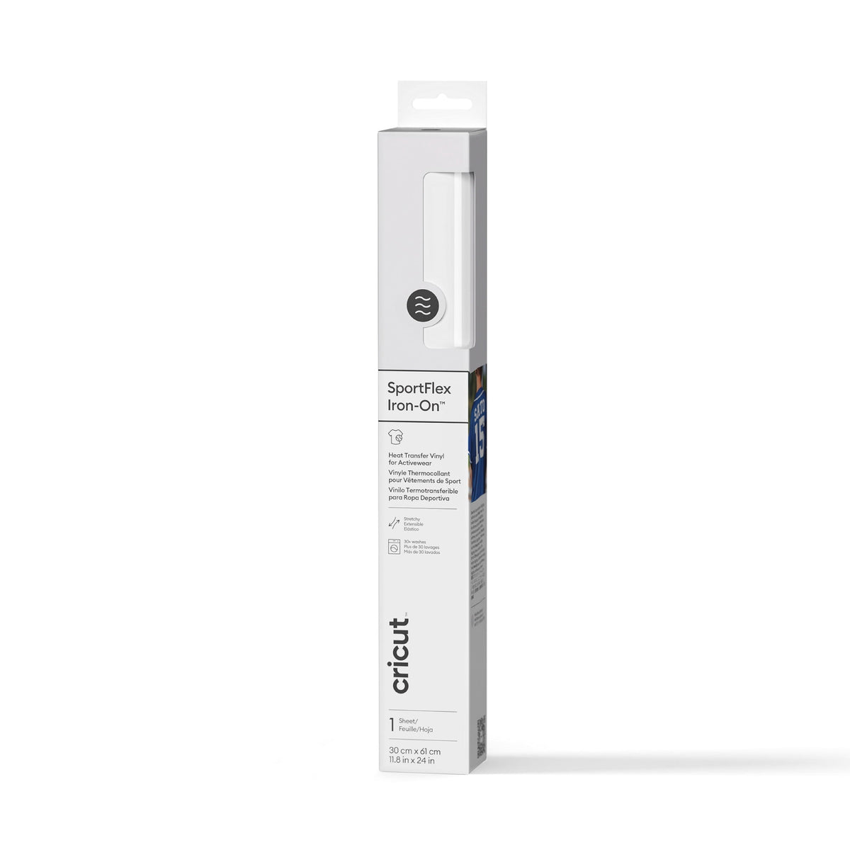 Cricut® Sportflex Iron-On™ Vinyl (2ft), 11.8" x 24", White