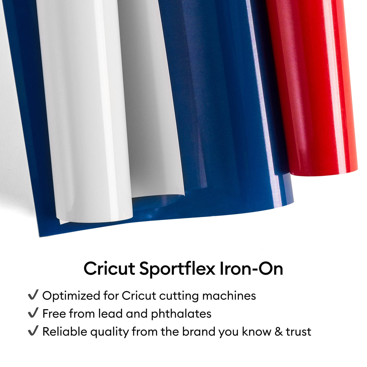 Cricut® Sportflex Iron-On™ Vinyl (2ft), 11.8" x 24", White — product image 8