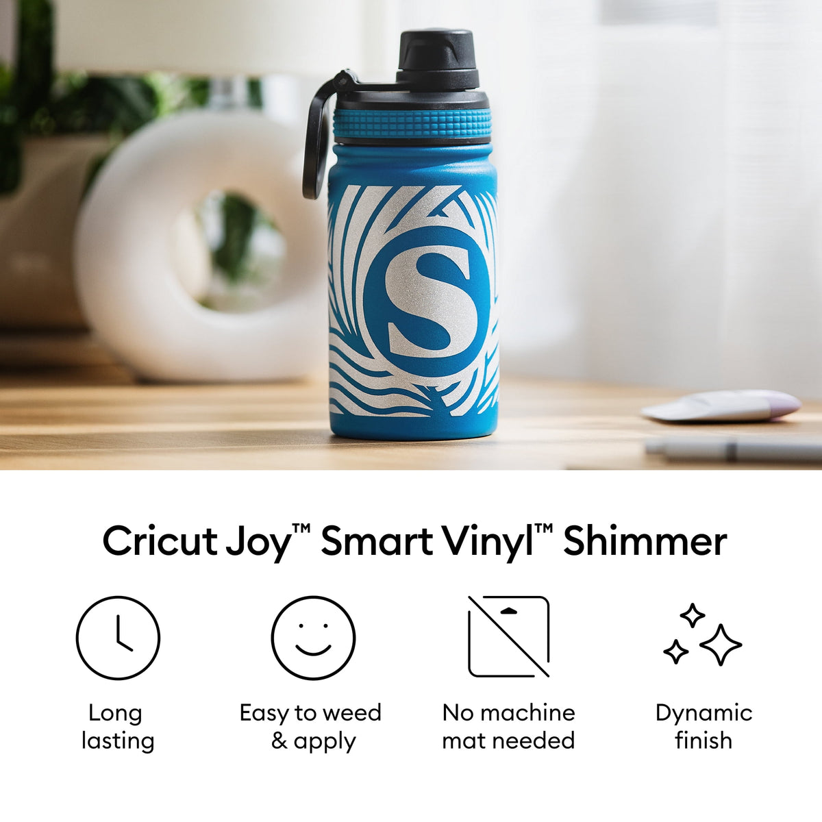 Cricut Joy™ Smart Vinyl™ Shimmer Matless Permanent Vinyl, 5.5" x 48",Pink — product image 4