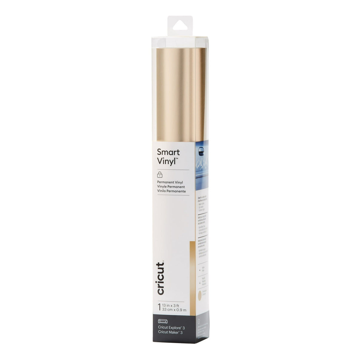 Cricut® Smart Vinyl™ Matte Metallic Matless Permanent Vinyl (3 ft), 13" x 36",Champagne — product image 2