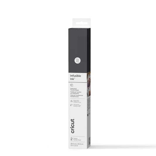 Cricut Infusible Ink Sheets (2), Black, Black, 12" x 12", Roll