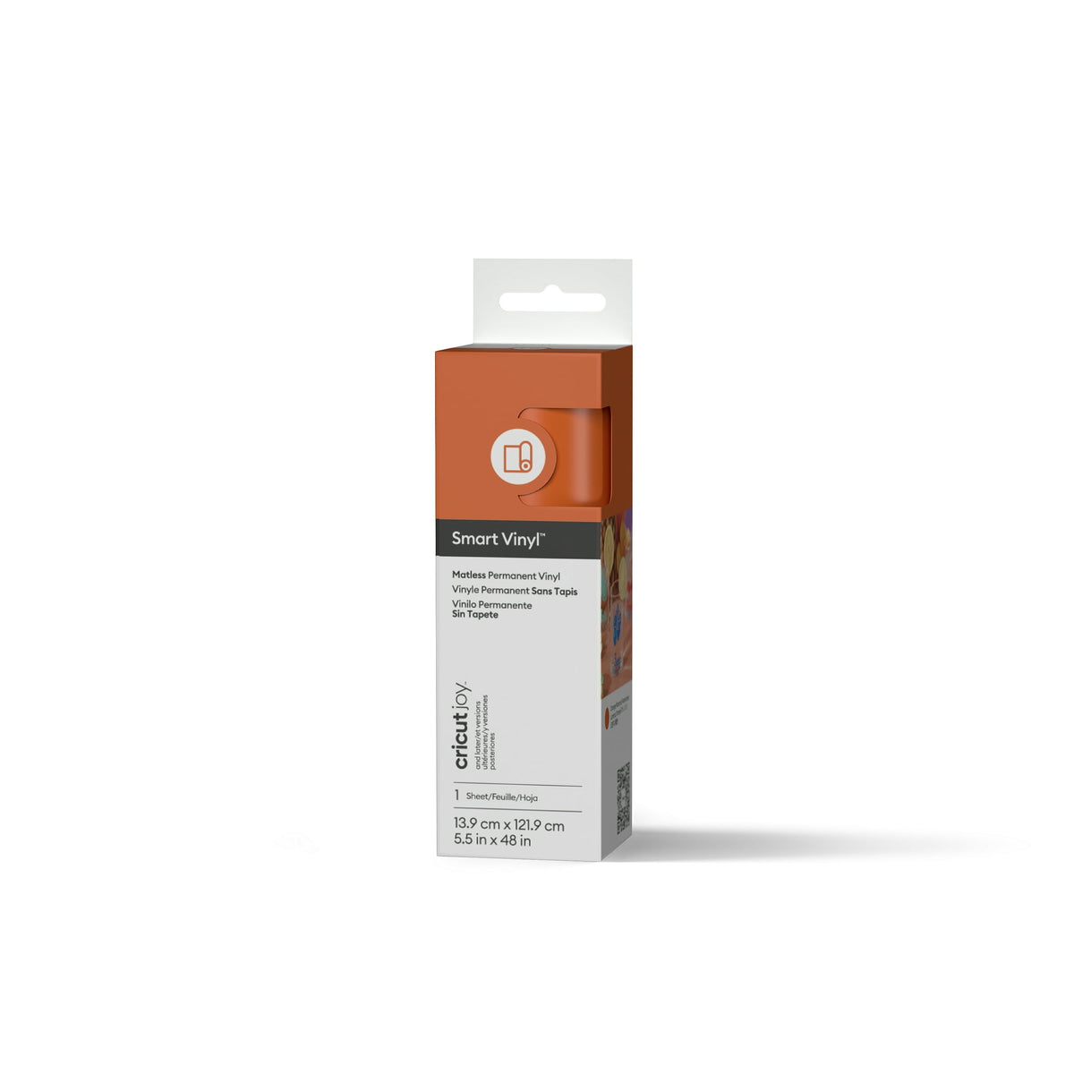 Cricut Joy™ Smart Vinyl™ Matless Permanent Vinyl, 5.5" x 48",Orange