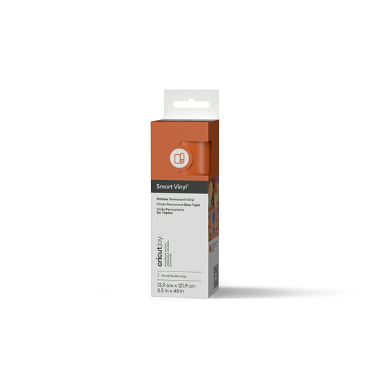 Cricut Joy™ Smart Vinyl™ Matless Permanent Vinyl, 5.5" x 48",Orange