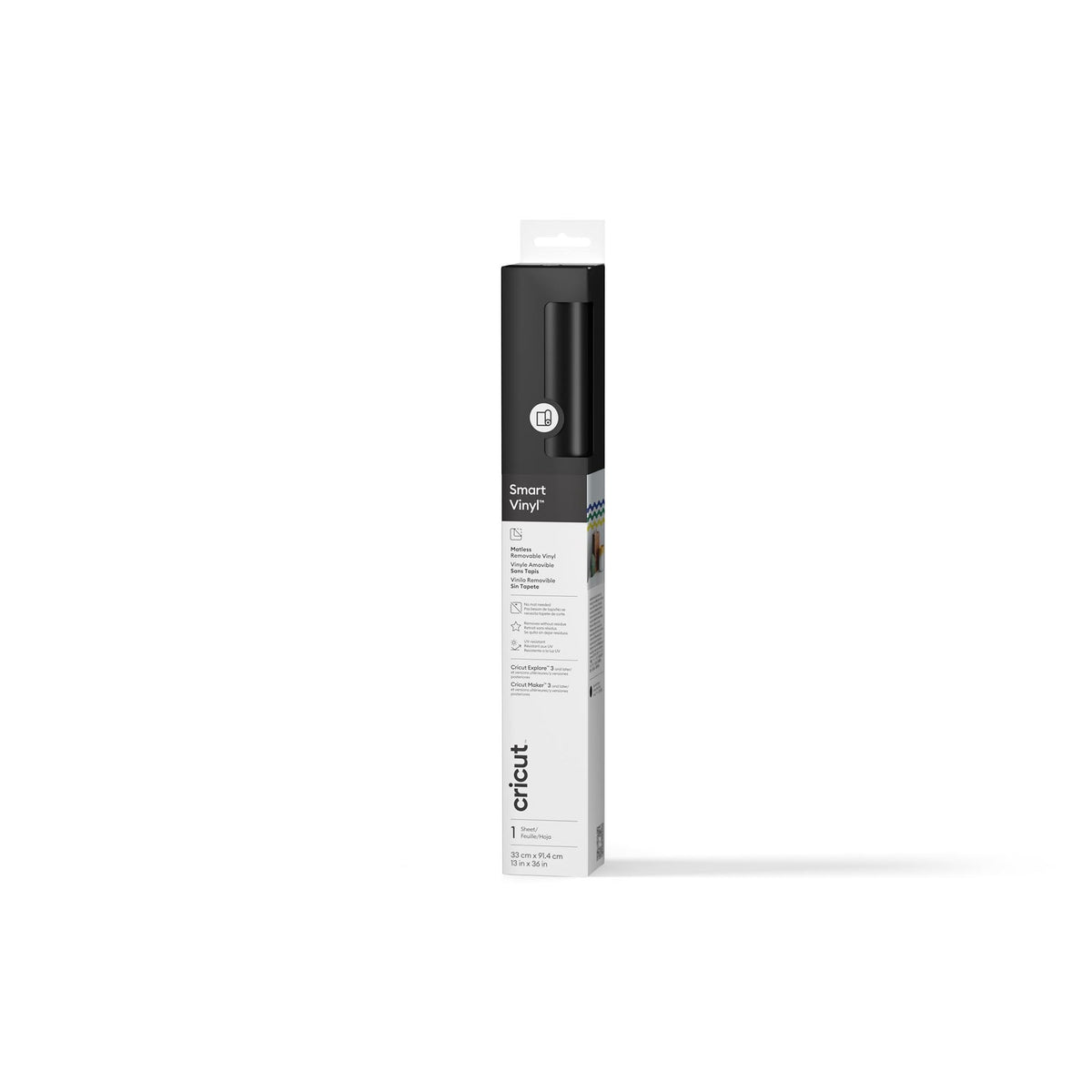 Cricut® Smart Vinyl™ – Removable (3 ft), BLACK
