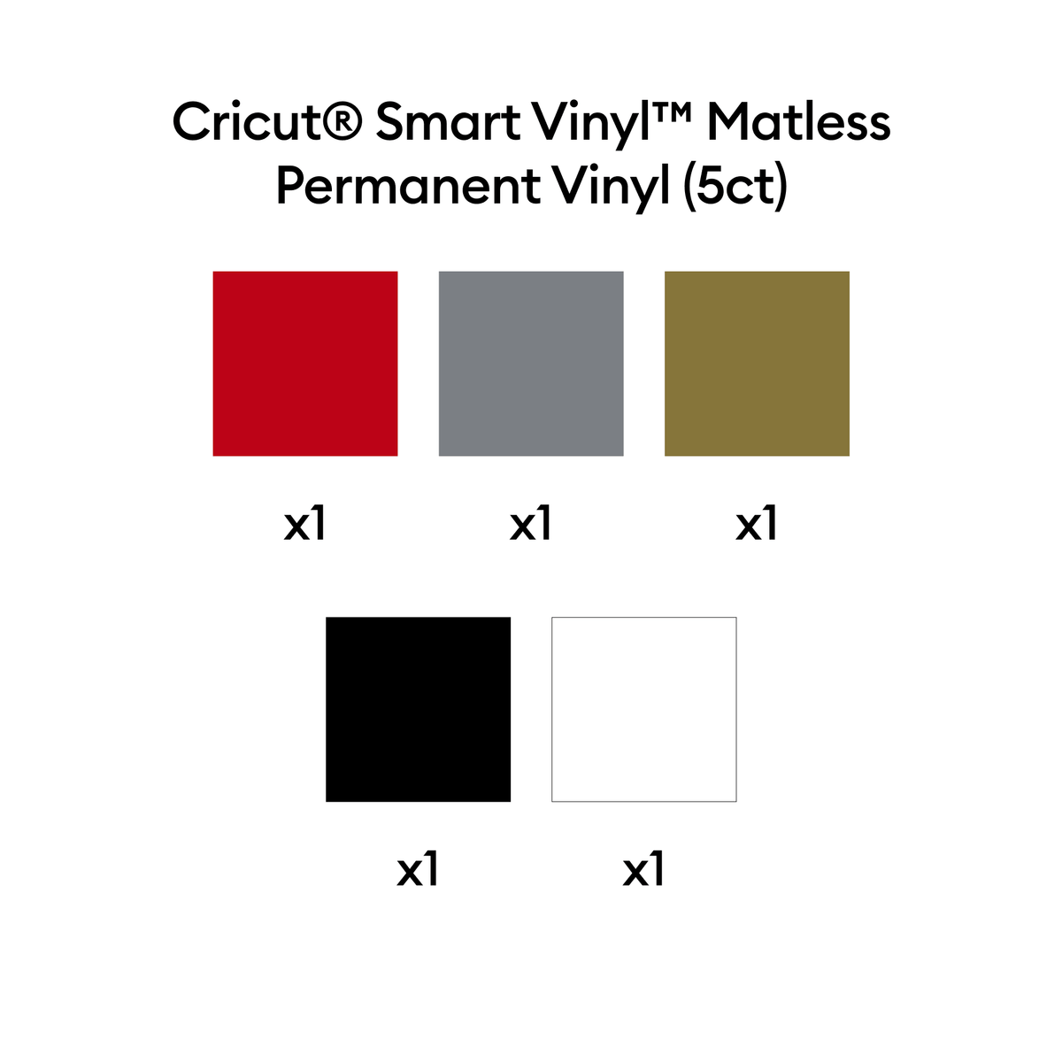 Cricut Joy™ Smart Vinyl™ Matless Permanent Vinyl, 5.5" x 48",Elegance Sampler — product image 2