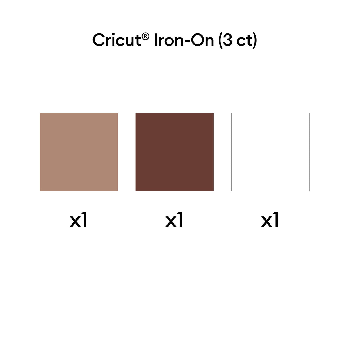 Cricut® Iron-On™ Vinyl, Neutrals Sampler (3 ct), 12 x12 — product image 3