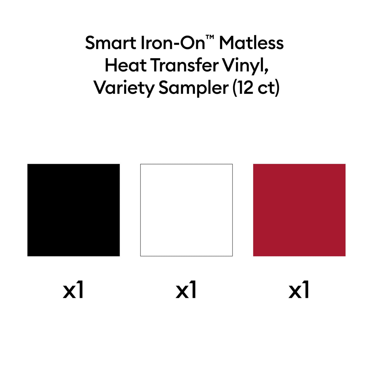 Cricut Joy Xtra™ Smart Vinyl™ – Removable Sampler, Elegance (3 ct), White, Black, Red — product image 3