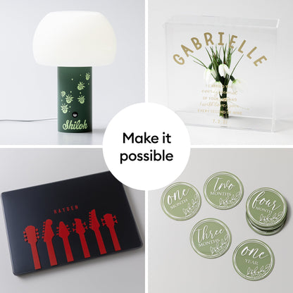 Cricut Joy Xtra™ Smart Vinyl™ – Removable Sampler, Elegance (3 ct), White, Black, Red — product image 7