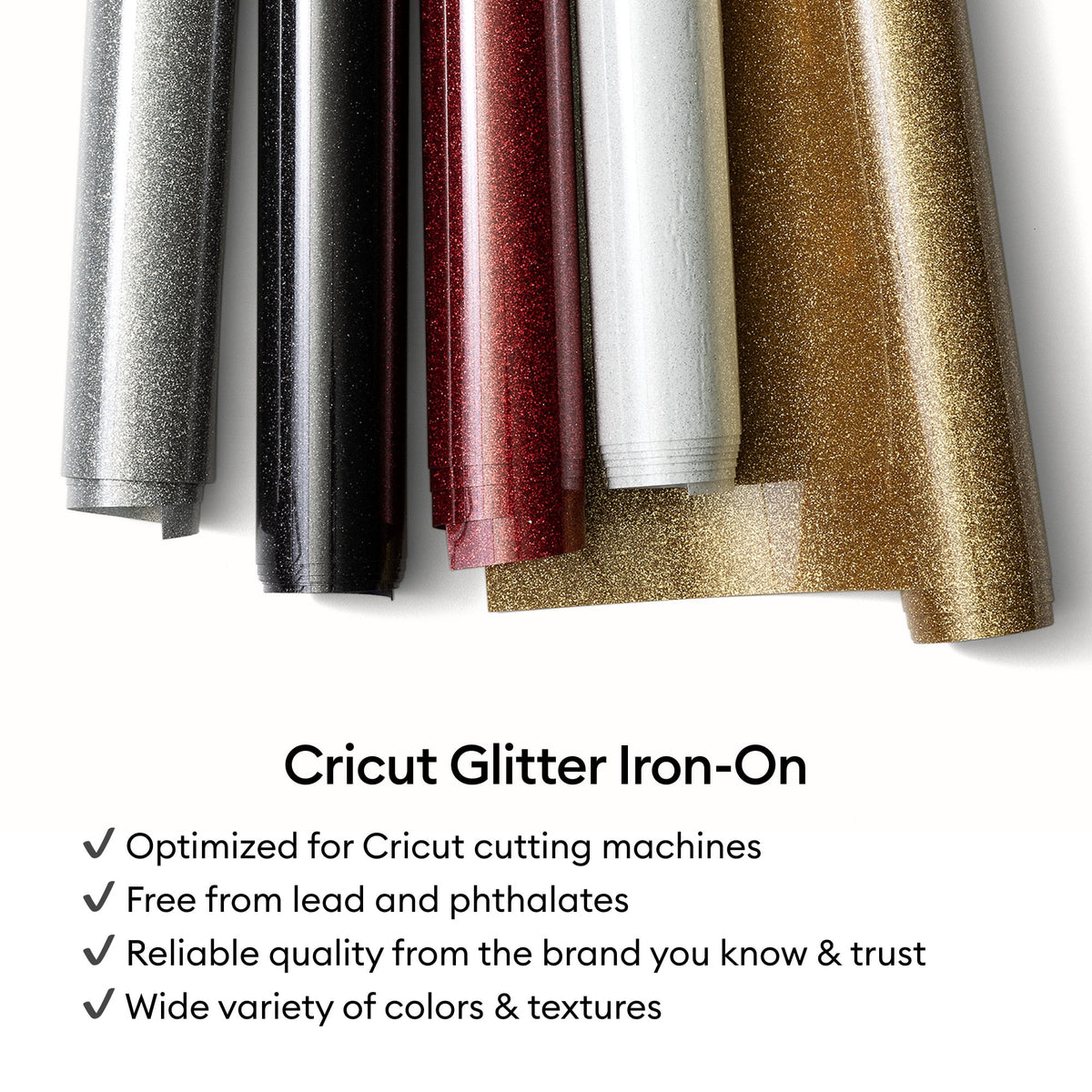 Cricut Glitter Iron-On, Red, 12 x19, Roll — product image 8