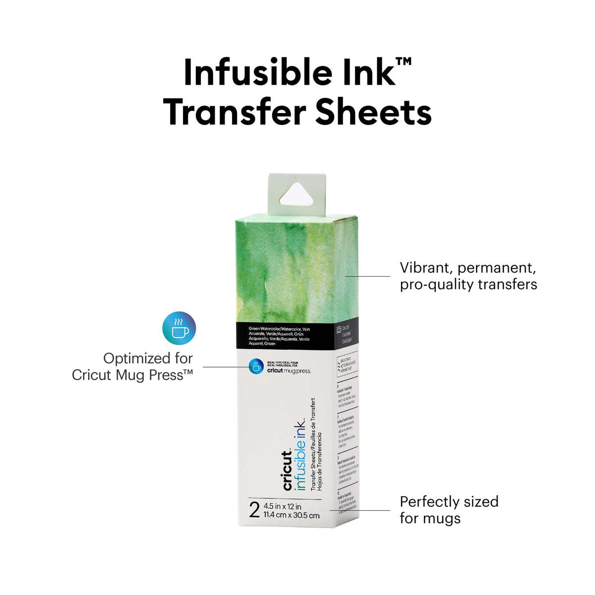 Cricut® Patterned Infusible Ink® Transfer Sheets, 4.5" x 12",Green Watercolor — product image 2
