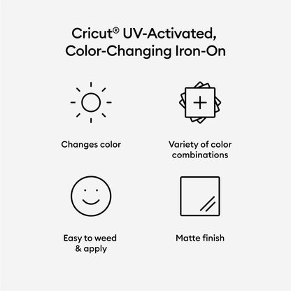 Cricut UV-Activated, Color-Changing Iron-On, White - Blue, 12" x 19", Roll — product image 2